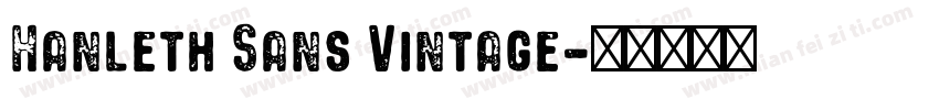 Hanleth Sans Vintage字体转换